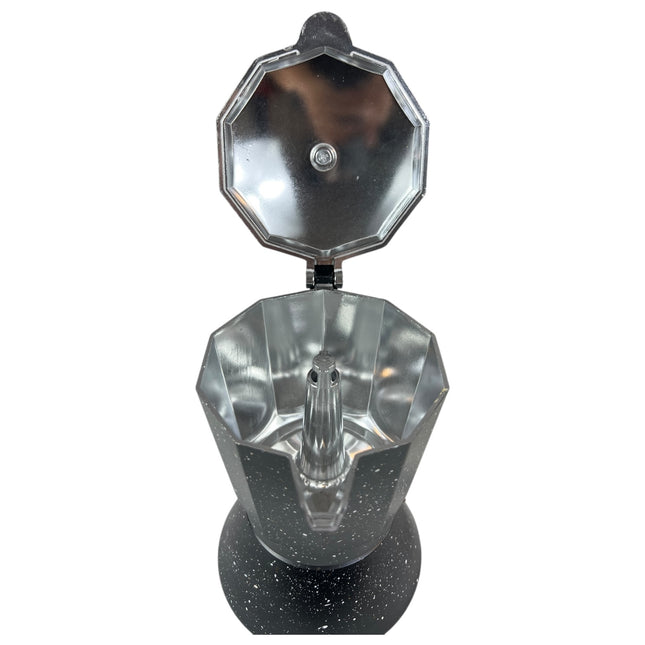 ☕ Cafetera Italiana de Aluminio con Recubrimiento Efecto Mármol - 9 tazas