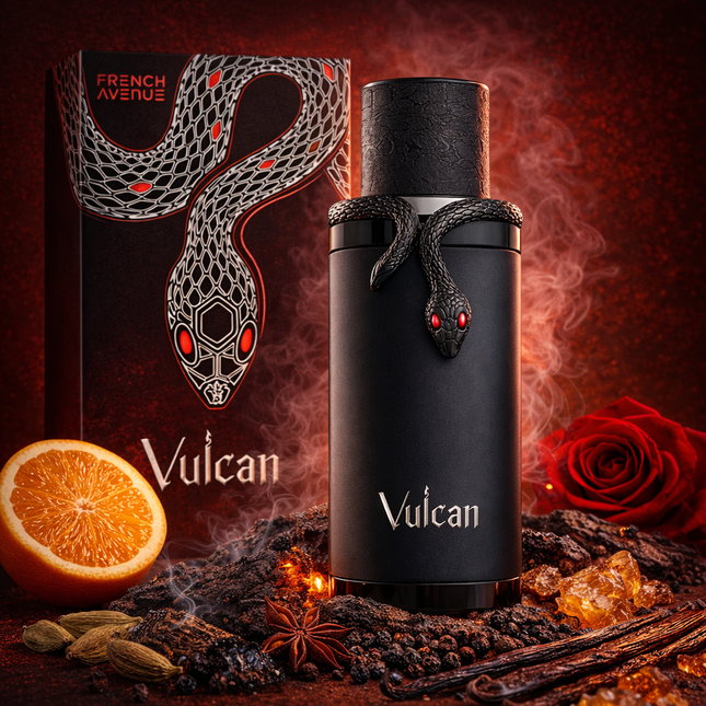Vulcan Black Friday de French Avenue Eau de Parfum 100 ml – Intensidade escura, couro e elegância masculina