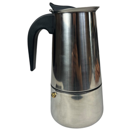 Cafetera Italiana de Acero Inoxidable ☕️ 9 Tazas con Aro de Silicona