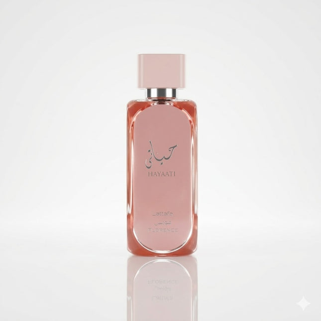 Hayaati Florence de Lattafa Perfumes – Feminilidade suave com um toque elegante e encantador