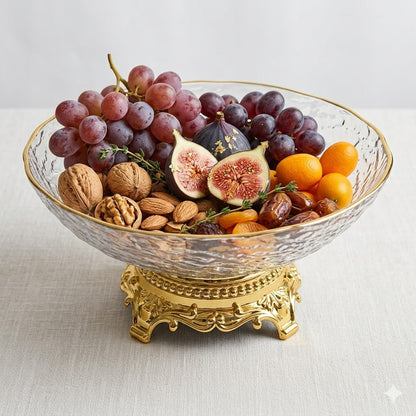 Cuenco de PLÁSTICO con Borde Dorado – Elegancia para tu Mesa
