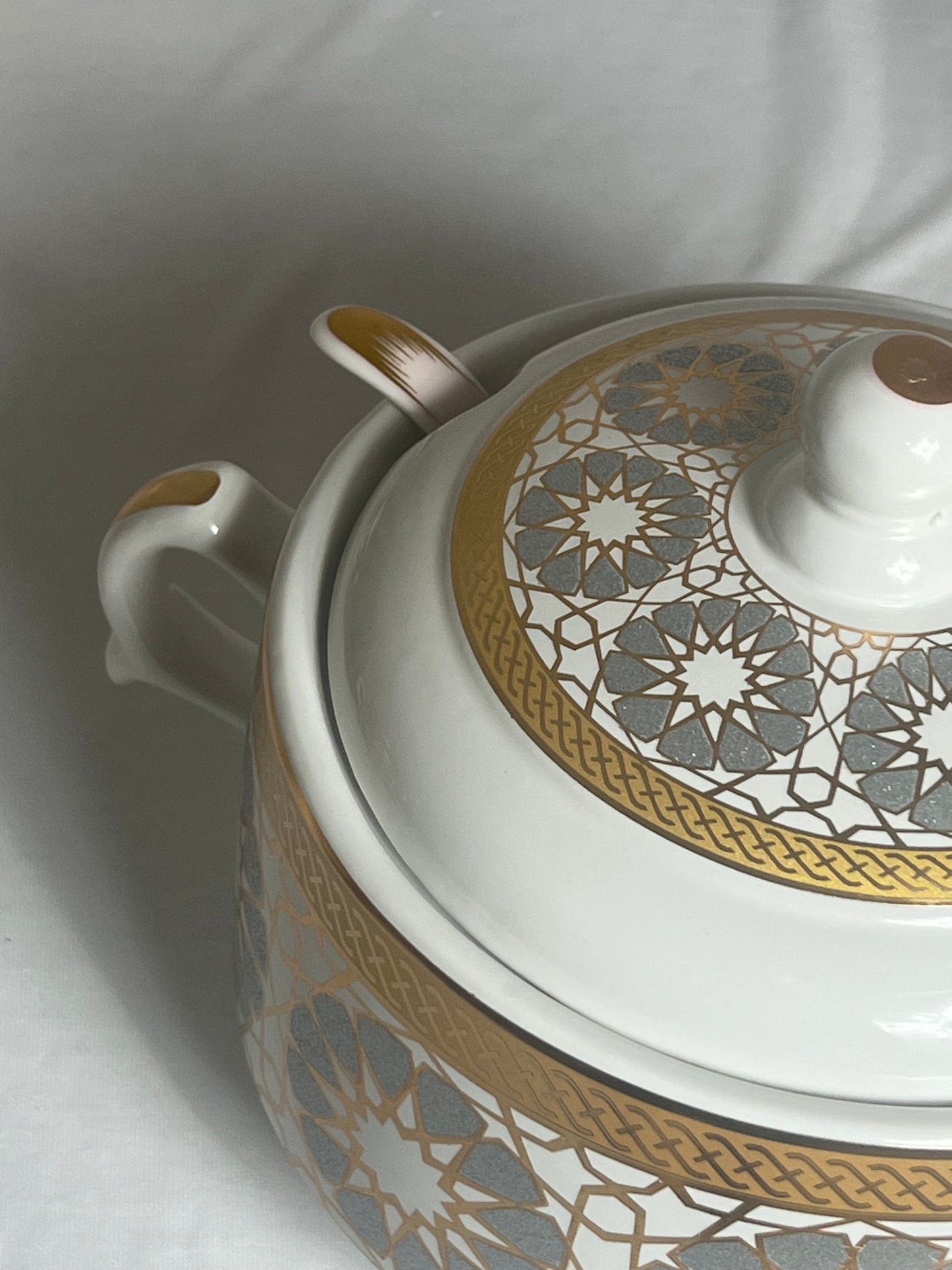 Juego de Sopa Oriental  – Tazón Grande con 6 Bowls, Platos y Cucharas (Diseño Tradicional Asiático)