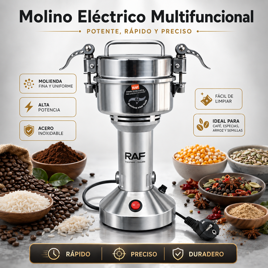 RAF 1200W Multifunctional Electric Grinder – High Speed ​​for Coffee, Spices and Grains