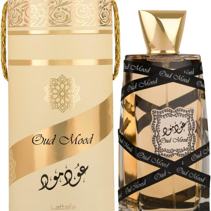 🌹 Comprar Oud Mood de Lattafa - Perfume Unisex con Notas de Rosa, Azafrán y Madera de Oud