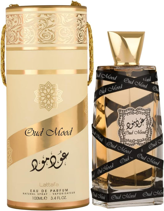 🌹 Buy Oud Mood by Lattafa - Unisex Perfume with Notes of Rose, Saffron and Oud Wood