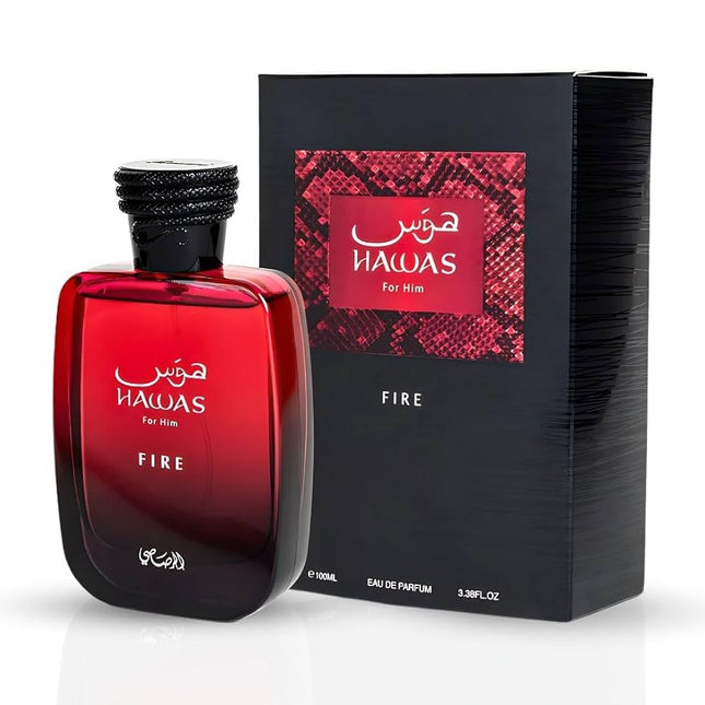 Hawas Fire For Him – Eau de Parfum 100 ml | Intenso, sedutor e com uma presença marcante