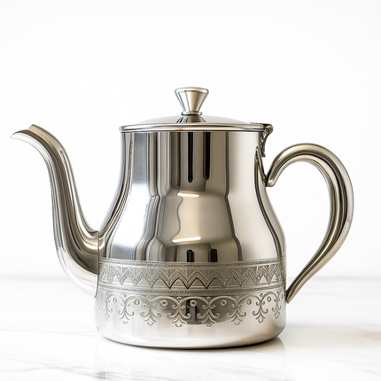 🫖 Tetera Árabe de Acero Inoxidable – Estilo Clásico
