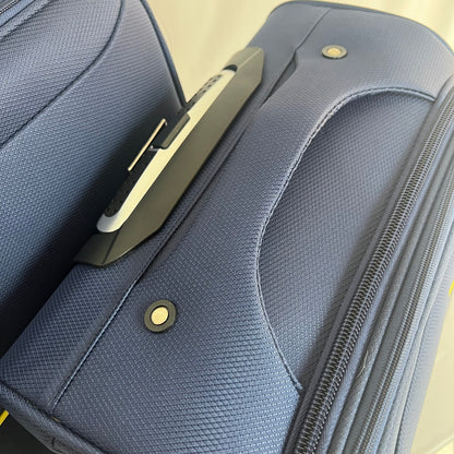 Set de 3 Maletas de Viaje Nadir con Detalles Amarillos