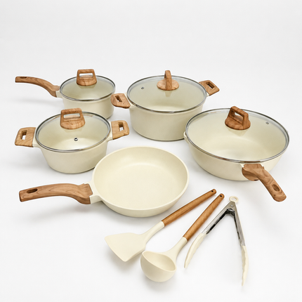 Premium White Dinnerware Set with Gold Trim – Complete Elegant Porcelain Set