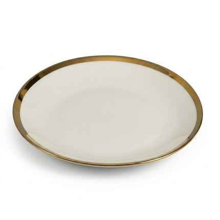 🏷 Ceramic Plate Ø20 cm – Elegant Gold Rim
