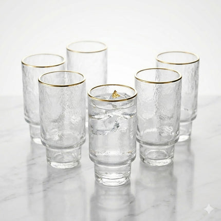 Vaso de Vidrio Texturizado Artesanal