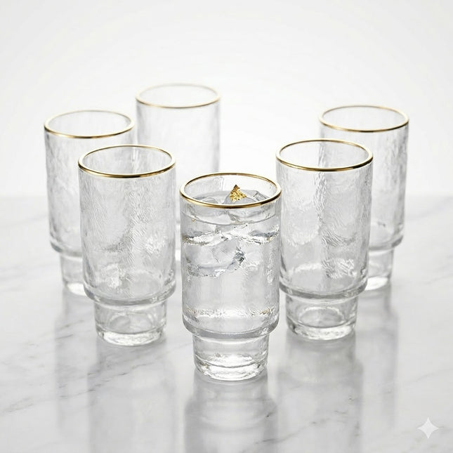 Vaso de Vidrio Texturizado Artesanal