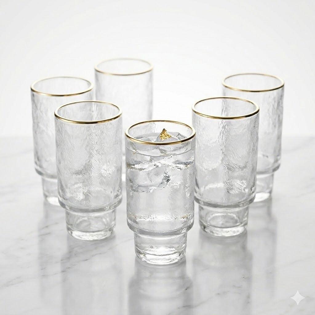Vaso de Vidrio Texturizado Artesanal