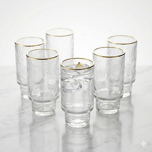 Vaso de Vidrio Texturizado Artesanal