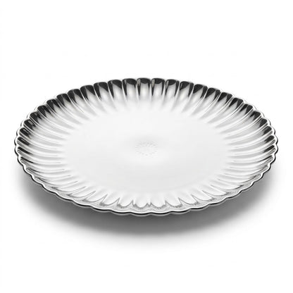 🏷 Plato Decorativo de Cerámica Ø31,5 cm – Diseño Elegante con Borde Metalizado