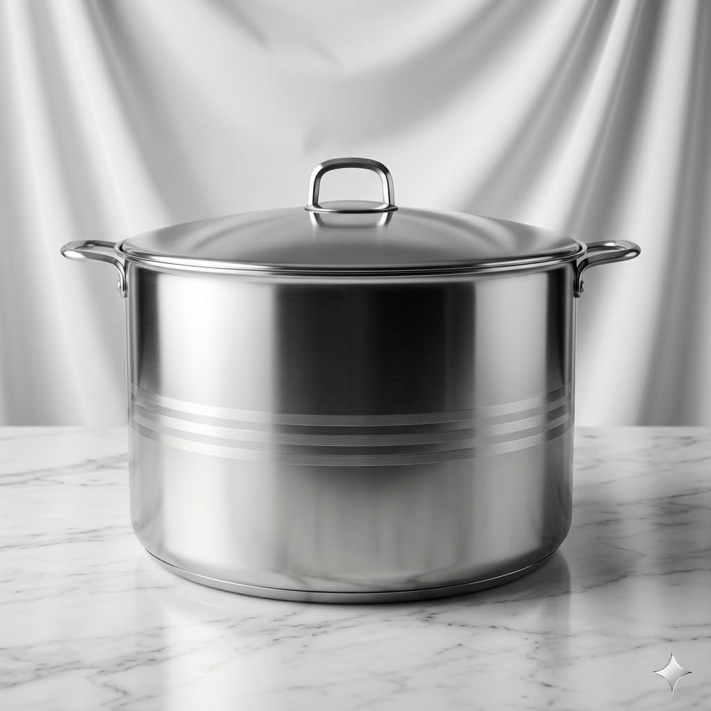 Olla de Acero Inoxidable Kira con Tapa y Asas