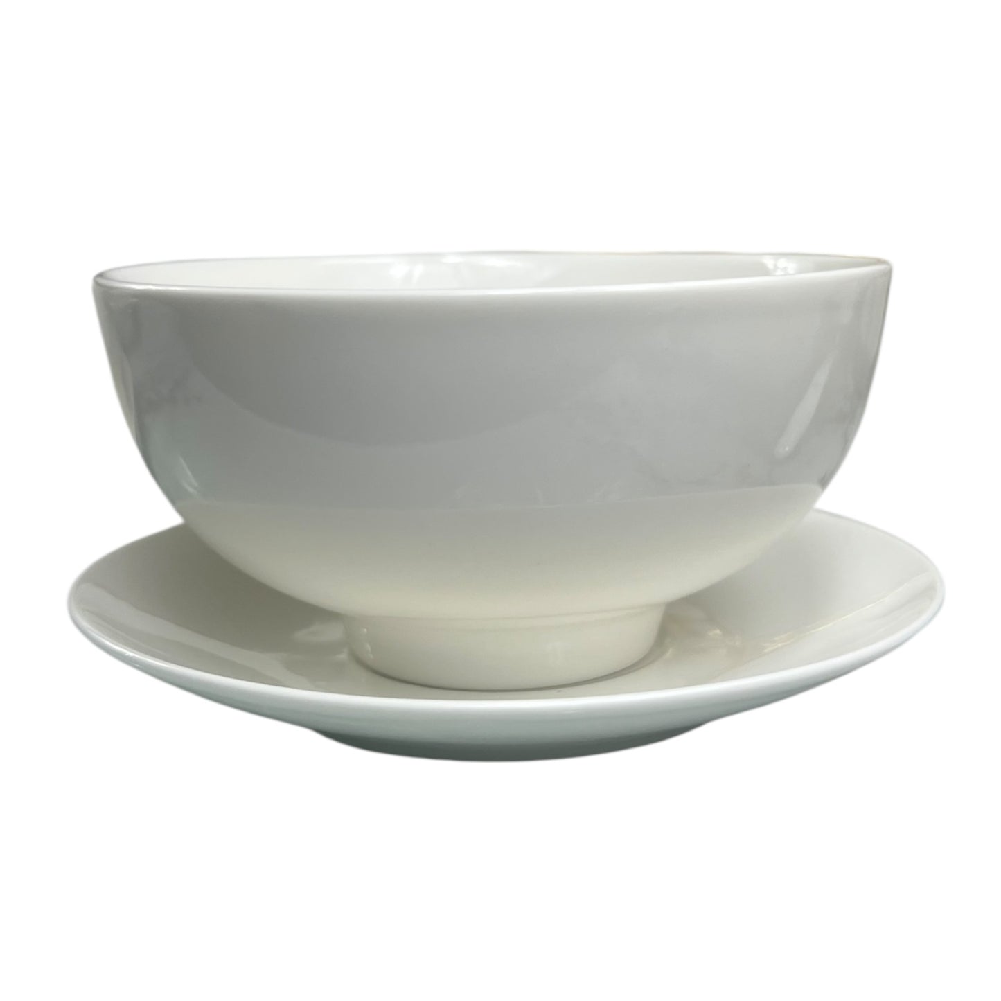 Conjunto de sopa KADIRELLI de 15 peças – Louça branca minimalista com tampa alta e concha