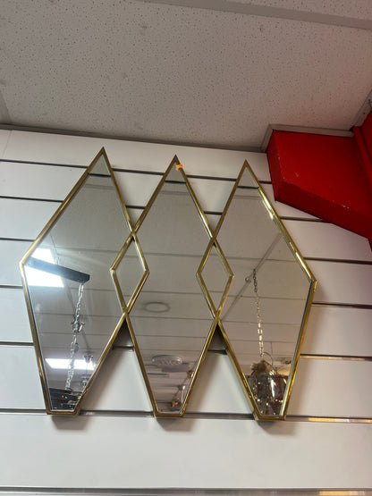 Espejo dorado/plata acero