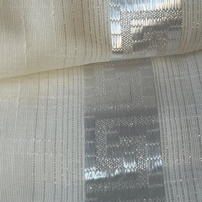 Cortinas Blackout de Poliéster, Padrão de Ondas, 140x260cm - 2 Peças, Elegantes e Modernas - Cinza