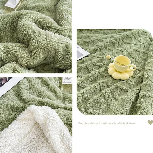 Manta de lã Sherpa 210x230 cm – Manta dupla face em flanela e sherpa, 100% poliéster, super macia e muito quente para o inverno.