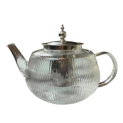 Glass teapot with stainless steel filter and lid, 1000 ml