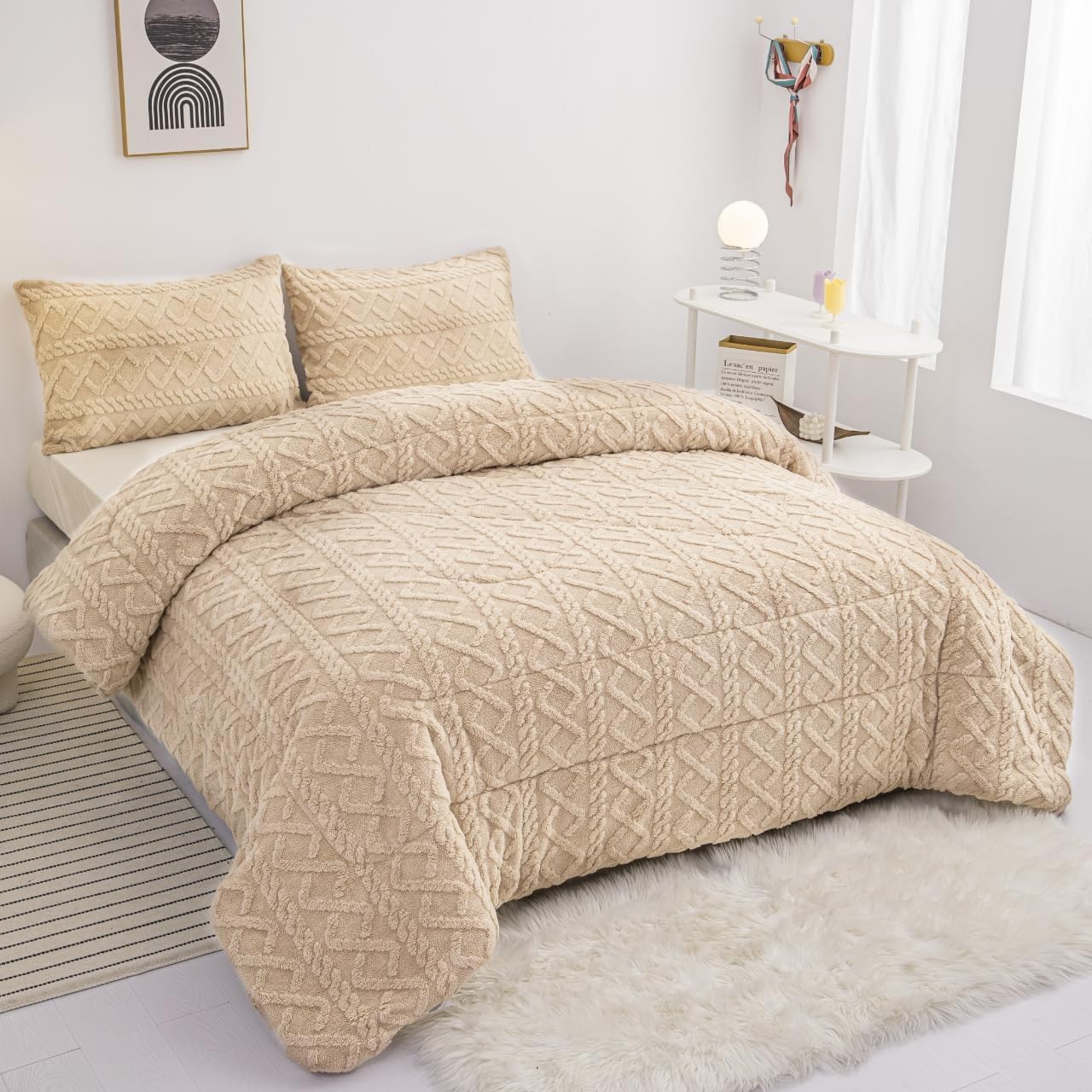 DOWNLOAD SHEEP DUVET 240X260 - 180X240 WITH 2/1 PINK / BEIG / GRAY PILLOWCASES 