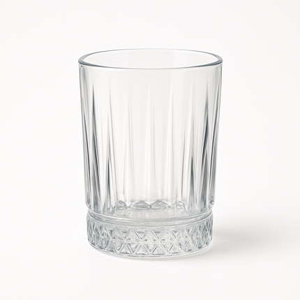 Pack 12 Vasos de Cristal | Diseño Clásico Tallado | Vasos Resistentes para Agua, Té y Refrescos