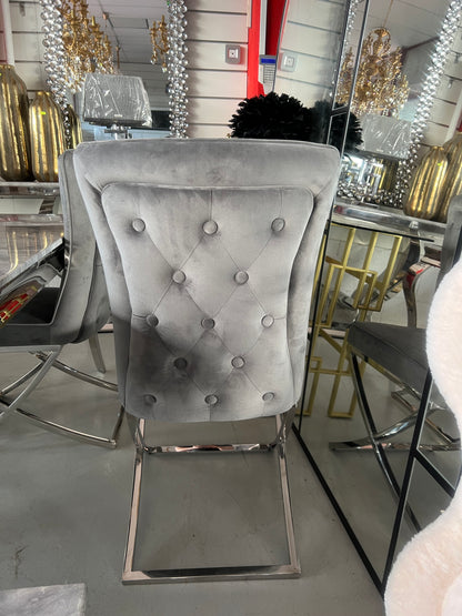 ✨ Silla MODELO CAPITONIO tapizada gris con acabado gris – Elegancia moderna para tu hogar ✨