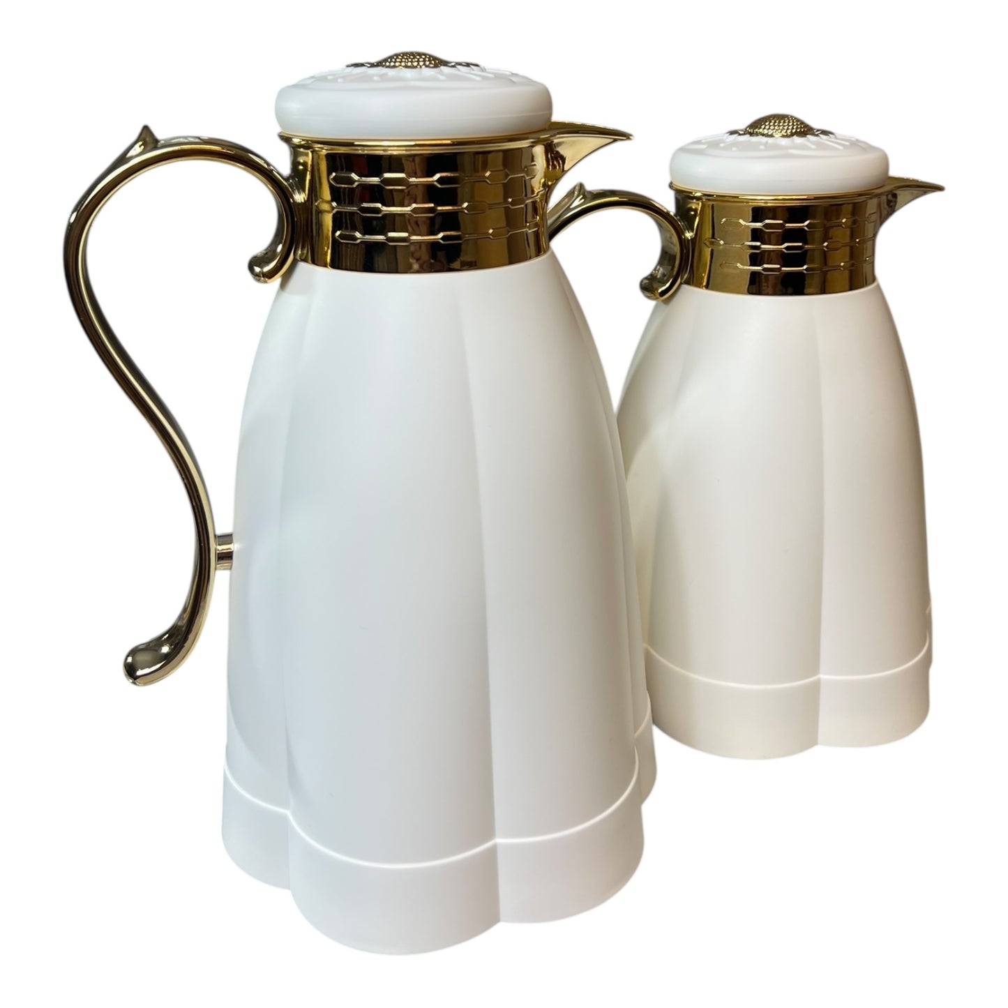 Set de 2 termos isotérmicos con cuerpo de alta calidad (0,6L + 1L)- Color BLANCO