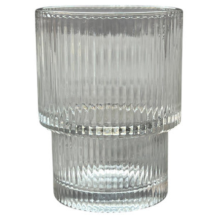🥃 Conjunto de 6 Copos de Vidro com Canelado – Elegância para sua Mesa