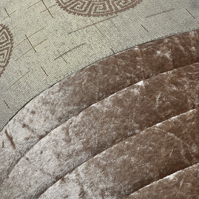 🏯 TOQUIO Colcha Elegante – Conjunto Decorativo com Três Almofadas, 250 x 260 cm - COR BEGE