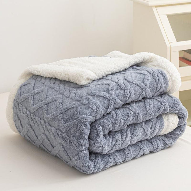 Manta de lã Sherpa 210x230 cm – Manta dupla face em flanela e sherpa, 100% poliéster, super macia e muito quente para o inverno.