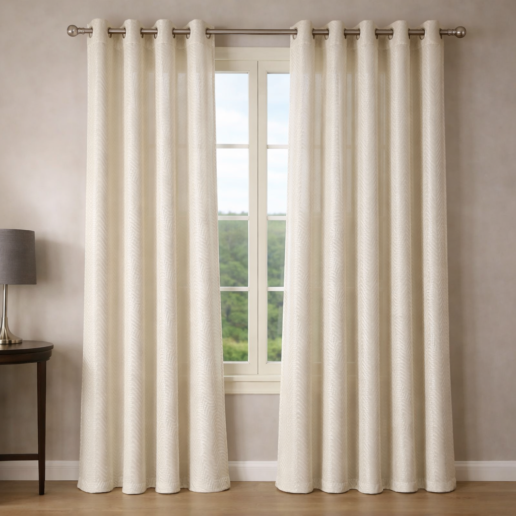 Cortinas de Terciopelo de Alta Calidad  MODELO ESPIGAS – COLOR BEIG