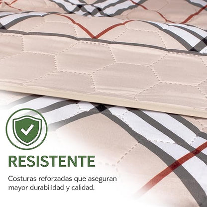 Colcha Bouti Primavera-Verano Estampado a Cuadros | Bazar Al Madina