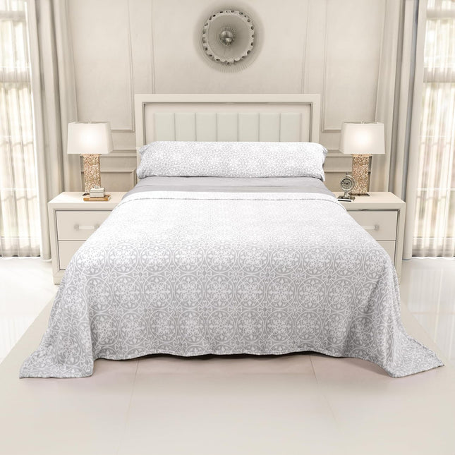 Conjunto coralina 3 peças para camas 90/135/150 - modelo Snow Flower