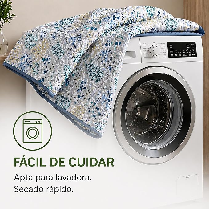 Colcha Bouti Primavera-Verano Estampado Botánico | Bazar Al Madina