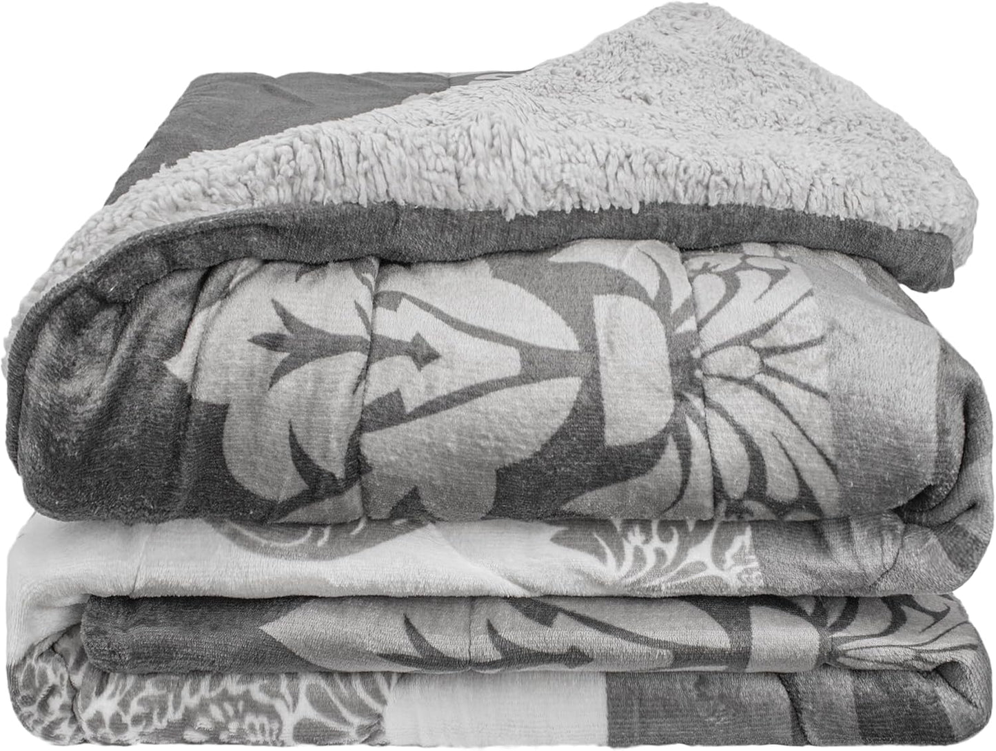 CLASSIC MODEL NORDIC SHEEPSKIN QUILT - COLOR Gray White 