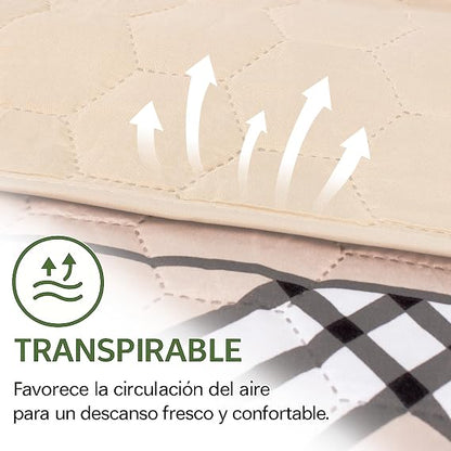 Colcha Bouti Primavera-Verano Estampado a Cuadros | Bazar Al Madina