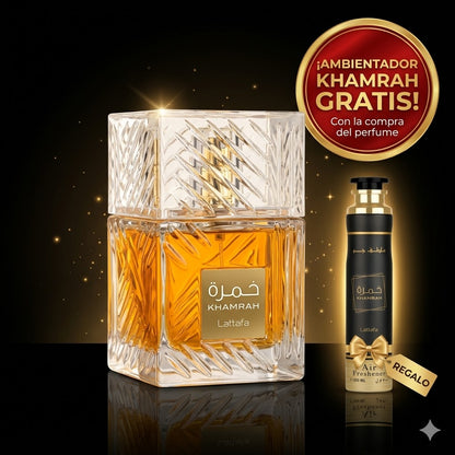 Perfume Khamrah Lattafa 100 ml + Ambientador Khamrah de Regalo