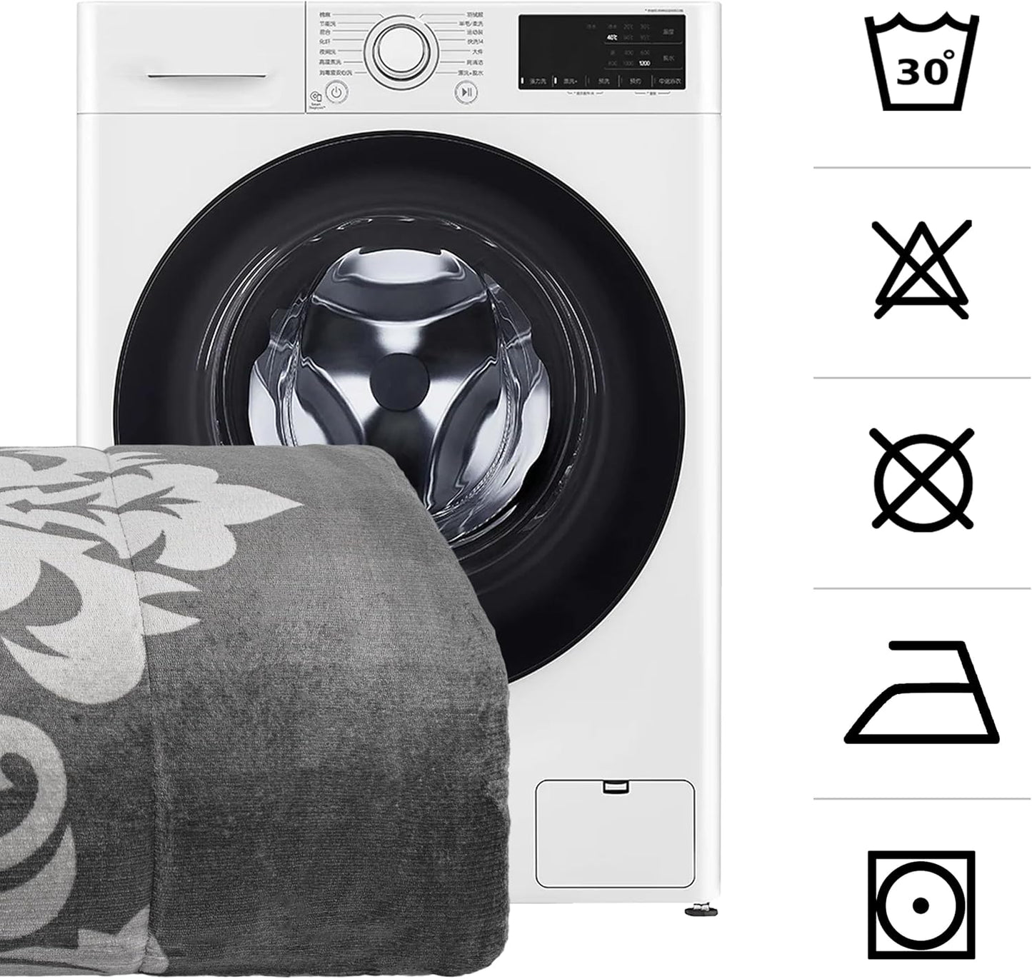CLASSIC MODEL NORDIC SHEEPSKIN QUILT - COLOR Gray White 