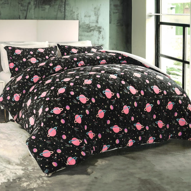 EDREDÓN BORREGO NÓRDICO PARA NIÑOS MODELO ESPACIO - CAMA INDIVIDUAL (90/105) + 1 FUNDA ALMOHADA