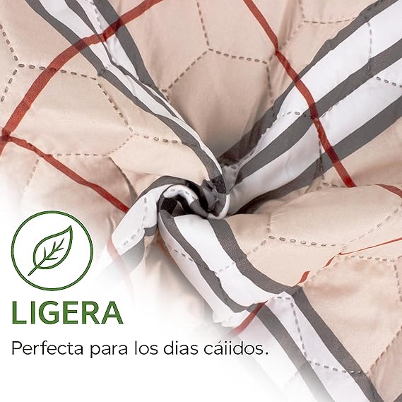 Colcha Bouti Primavera-Verano Estampado a Cuadros | Bazar Al Madina