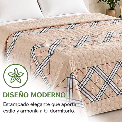 Colcha Bouti Primavera-Verano Estampado a Cuadros | Bazar Al Madina