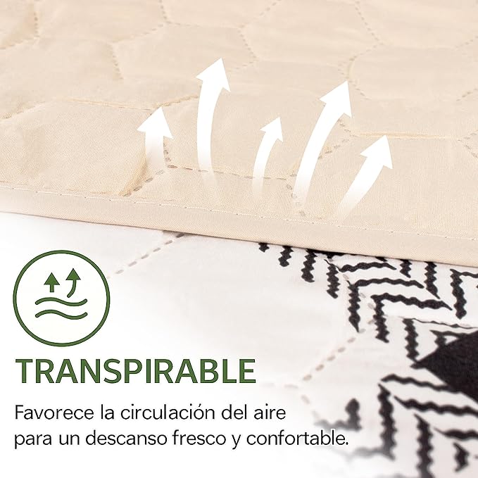 Colcha Bouti Primavera-Verano Estampado a Cuadros | Bazar Al Madina