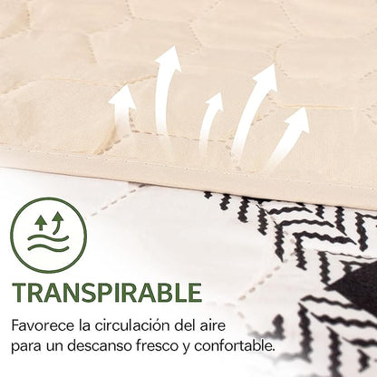 Colcha Bouti Primavera-Verano Estampado a Cuadros | Bazar Al Madina