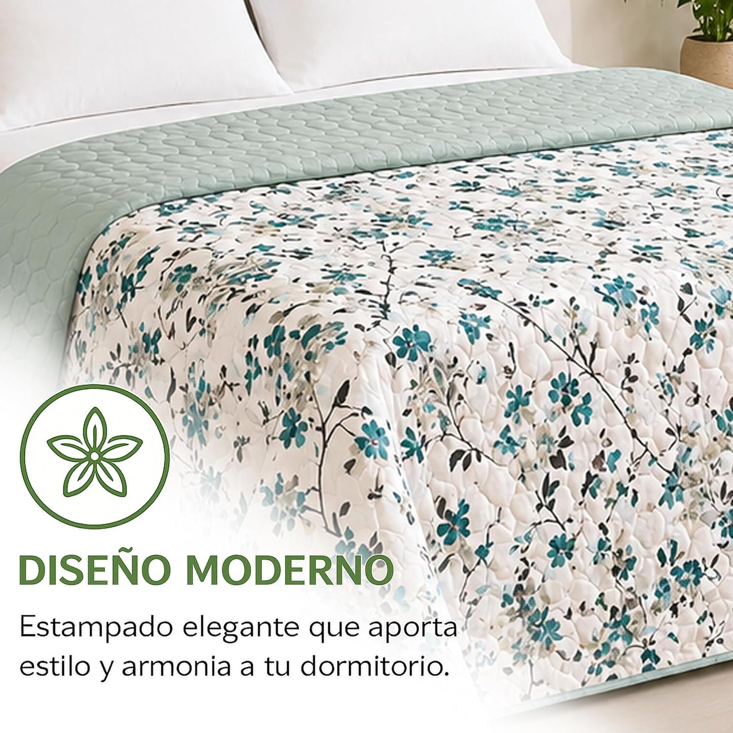 Colcha Bouti Primavera-Verano Estampado Floral | Bazar Al Madina