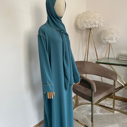 Abaya con Hijab Integrado de Tela Crepe – Elegante y Práctica