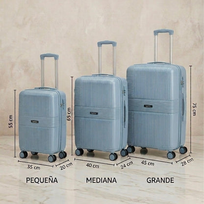 Maleta Rígida de Viaje con Ruedas 360º – Disponible en Tamaño Pequeño, Mediano y Grande