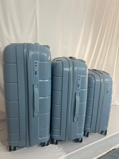 Set de 3 Maletas Rígidas Veyra – Azul Acero