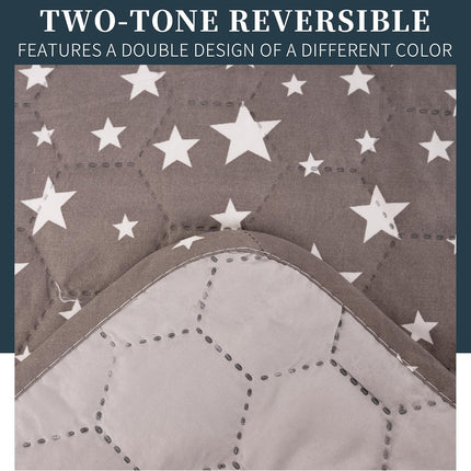 Edredom Boutis para primavera e verão, liso reversível em dois tons - MODELO FLOWER